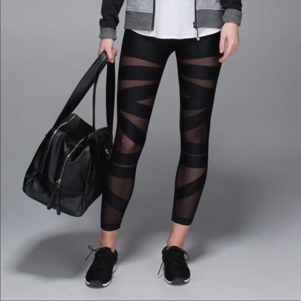 Lululemon High Times Leggings Tech Mesh Black 6